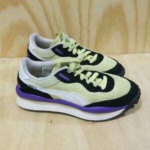 Puma Style Rider Play on (Women's size 7) Neon Athletic Sneakers